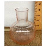 Pink glass vase