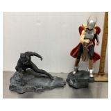 Marvel Black Panther and Lady Thor figures