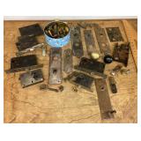 Vintage door hardware, knobs, back plates
