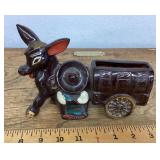 Ceramic donkey planter