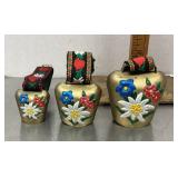 3 Swiss cow bells