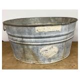 Galvanized Wheeling wash tub