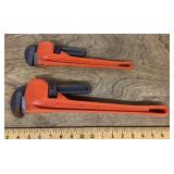 2 heavy duty pipe wrenches