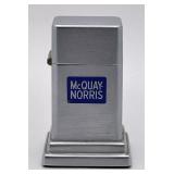 Zippo Barcroft brushed aluminum table lighter