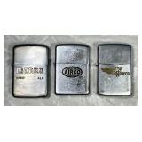 3 Zippo lighters 1937-1950