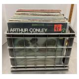 Crate of LPs
