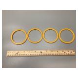 4 mustard yellow Bakelite bangles