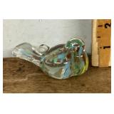 Wales glass bird paperweight