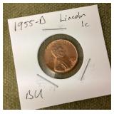 1955-D wheat penny
