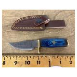Fixed blade pocket knife with sheath