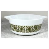 Pyrex Verde Square Flowers casserole