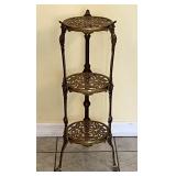 Solid brass 3-tier plant stand --9' x 28' tall