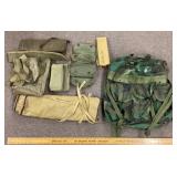 Army backpack and gear