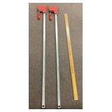 Pair of Bessey bar clamps