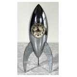Rocket ship quartz advertising alarm clock
