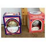 2 facsimile reproduction autographed baseballs