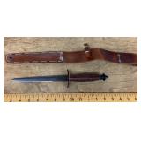 Fixed blade knife and sheath