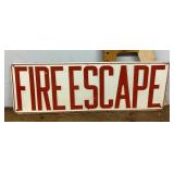 Metal Fire Escape sign