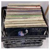 Crate of LPs