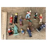13 vintage mini figures