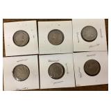 6 buffalo nickels