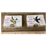 Vintage Marx miniature bird model kits --unopened
