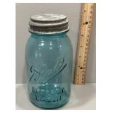 Blue glass Ball Perfect Mason canning jar #1