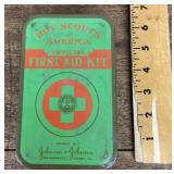 Vintage Boy Scout first aid kit with contents
