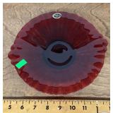 Royal Ruby glass dish