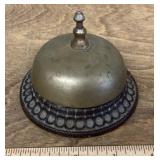 Vintage brass and iron hotel bell --works
