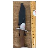18' Bowie hunting knife and sheath