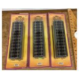 3 packages of Rail King straight train track