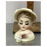 Vintage 1963 Inarco lady head vase