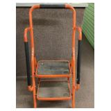 2-step folding step stool with hand rails