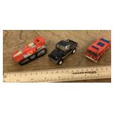 3 vintage toy vehicles