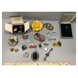 Costume jewelry brooches, pins, and pendants
