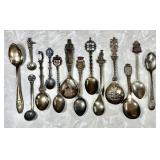 14 silverplate souvenir spoons
