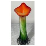 8' art glass jack-in-the-pulpit vase