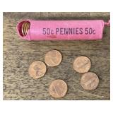 Roll of 1964 pennies