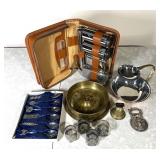 Brass, chrome, copper, silverplate cleanup lot