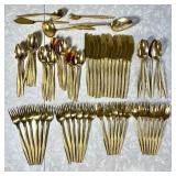 Vintage Florentine gold electroplate flatware