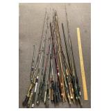 Group of fishing poles