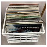 Crate of LPs