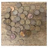 Roll of 1958 wheat pennies