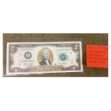 2003 #2 gold plated bank note