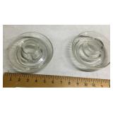 2 glass chicken waterers