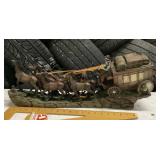 Horse drawn stagecoach figure