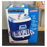Digital coin sorter counter machine