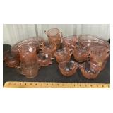 Pink Depression glass lot