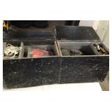 2 homemade tool boxes and contents